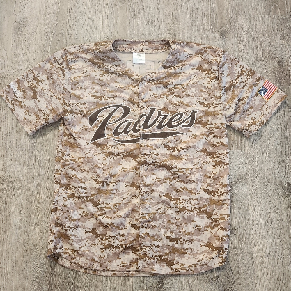 San Diego Padres Matt Kemp #27 Camouflage 2015 SGA Stadium Giveaway Jersey XL